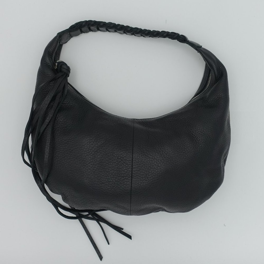 Banana Republic Black Pebbled Leather Hobo Purse